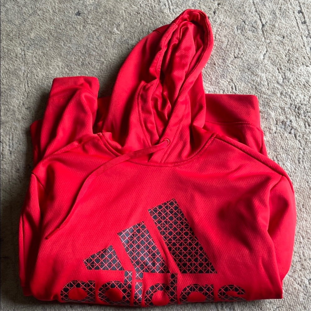 Men’s size medium red adidas hoodie sweatshirt